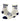 Custom woven mini crew athletic socks in cream and navy with “Cincy Open” text and tennis logo design on footbed